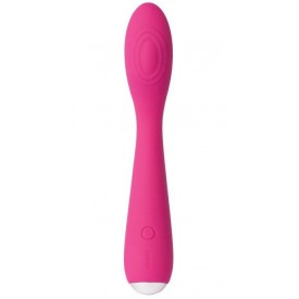 Ярко-розовый G-стимулятор IRIS Clitoral & G-spot Vibrator - 18 см.